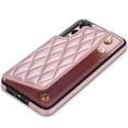 thumbnail image 4 of Wallet Cover for Samsung Galaxy S23, with Wrist Strap Card Holder Magnetic Snap Back PU Leather Credit Card Slots Stand Classic Phone Case Cover for Samsung Galaxy S23, Rosegold, 4 of 8