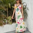 thumbnail image 3 of Flamingo Pattern Sleeveless Dress Female Clothing Dress Women Summer 2025 Dress, 3 of 7