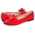 thumbnail image 2 of Zapatillas de ballet TN TANGNEST de gamuza roja sandía para mujer, 2 of 7