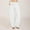 White, variant on Abomasnow Linen Pants Women Summer Solid Elastic Waist Wide Leg Loose Casual Vacation Beach Palazzo Pants with Pockets