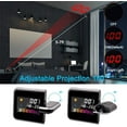 thumbnail image 2 of (Noir) Réveil Projecteur Plafond Réveil Projecteur Réveil Numérique Projecteur LED Réveil Numérique avec Station de Temps LCD Température et Date Chargement USB, 2 of 5