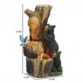 thumbnail image 5 of LuxenHome Bear and Honey Beehive Tree Resin Outdoor Fountain with LED Lights, 5 of 9