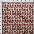 thumbnail image 4 of oneOone Cotton Silk Red Fabric Floral Quilting Supplies Print Sewing Fabric By The Yard 42 Inch Wide, 4 of 5