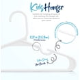 thumbnail image 6 of Utopia Home Kids Hangers - Plastic Baby Hangers for Closet - Childrens Hangers for Clothes & Infant Hangers for Closet - Ideal for Everyday Standard Use White, Pack of 100, 6 of 7