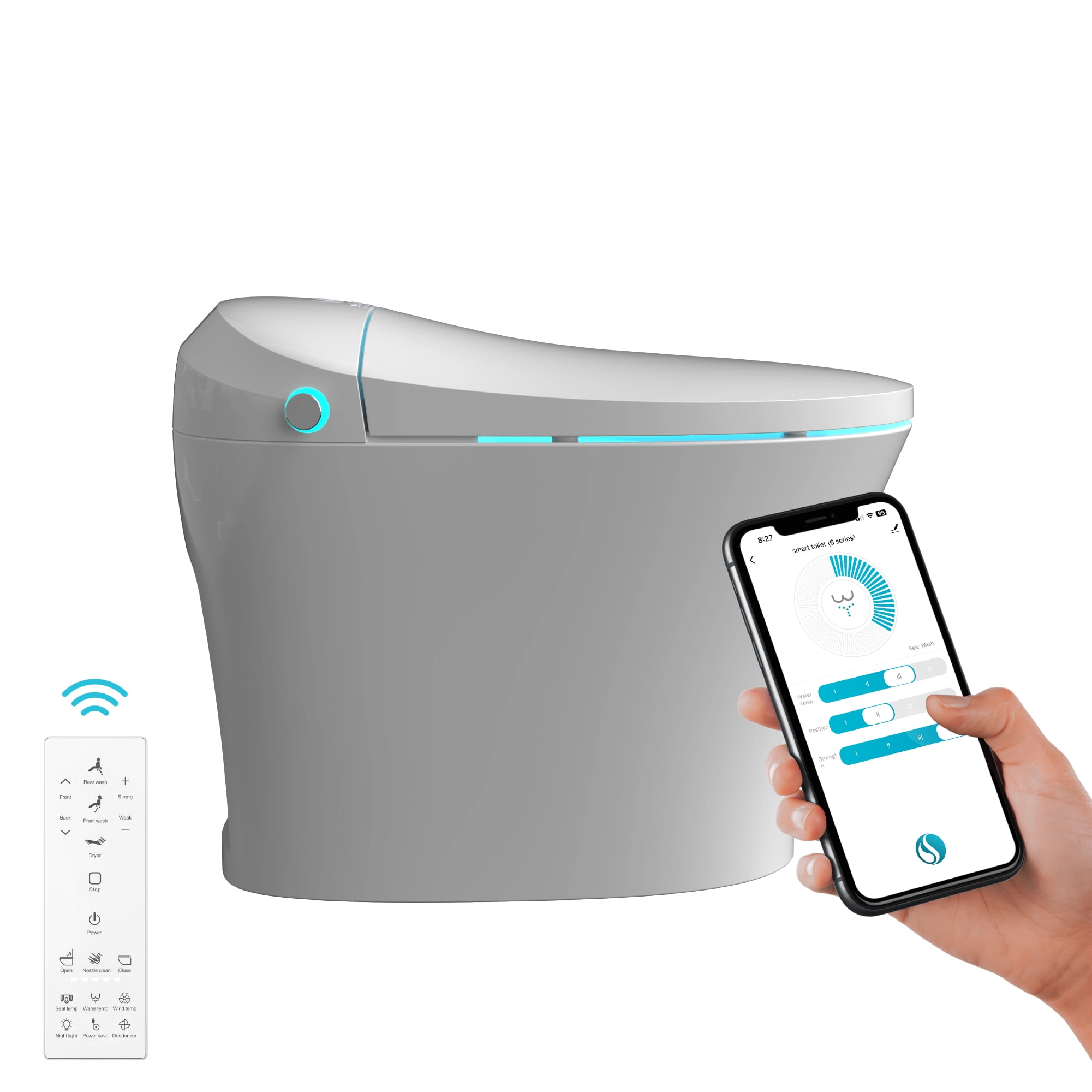 Swan S Pro Smart Bidet Toilet – Heated Seat, Auto Flush, Remote Control, Self-Cleaning Nozzle