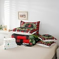 thumbnail image 6 of jejeloiu Merry Christmas Twin Bedding Sets 7-Piece,Cardinal Bird Bedding Comforter Set,Ren Geometric Plaid Sheet Sets,Luxury Bedroom Decor Reversible, 6 of 8