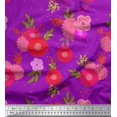 thumbnail image 1 of Soimoi Velvet Fabric Dot,Leaves & Floral Artistic Print Fabric by the Yard 58 Inch Wide, 1 of 1