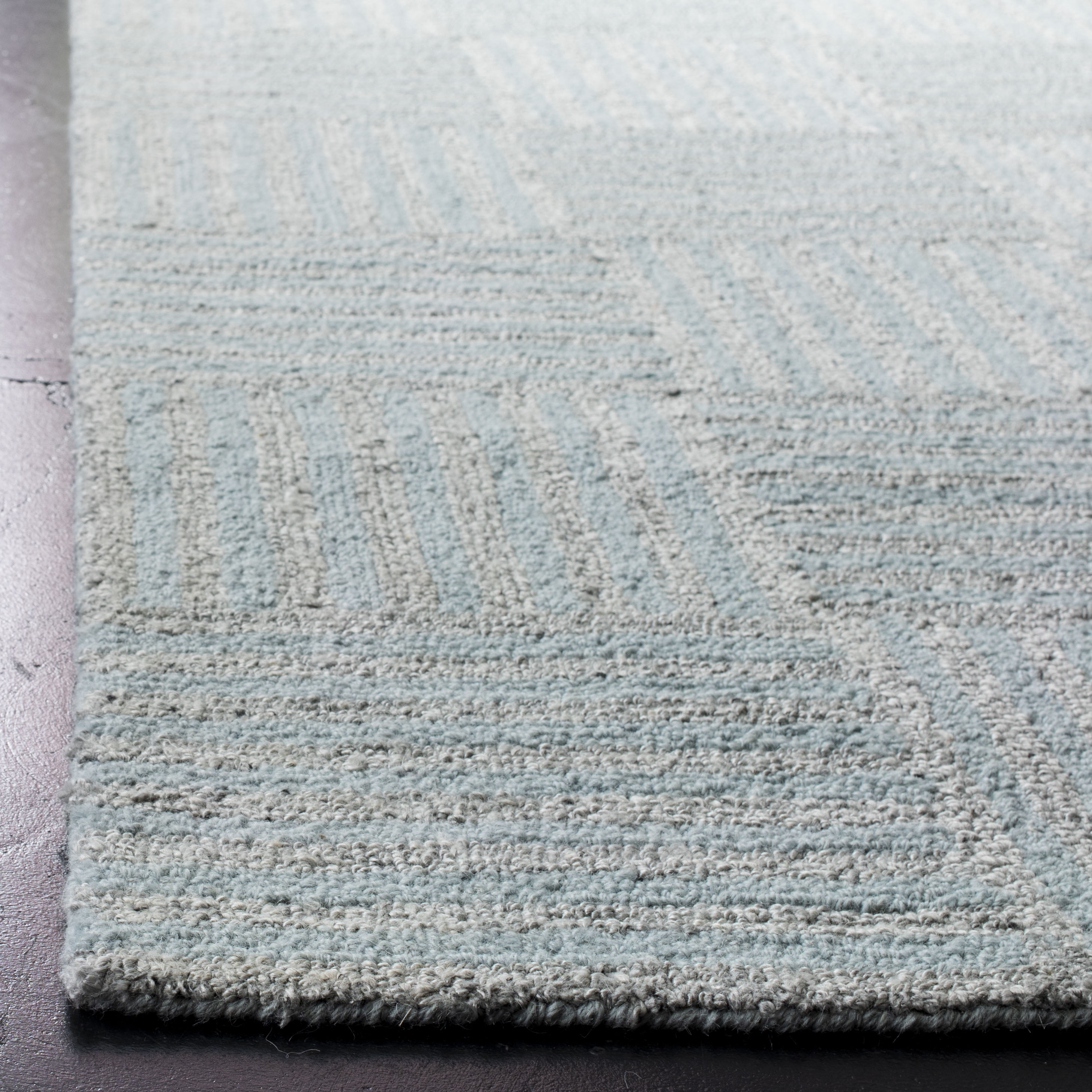 SAFAVIEH Abstract Benedict Geometric Area Rug, Blue/Gray, 6' x 6' Square
