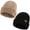 Black+Oat, variant on Beanie Hats for Women and Men Knit Soft Winter Warm Cuffed Hat, Black 2 pack