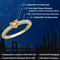 thumbnail image 2 of Gem Stone King 14K Two Tone Gold Yellow Citrine and Lab Grown Diamond Engagement Ring for Women | 0.62 Cttw | Heart Shape 5MM | Gemstone November Birthstone | Size 8, 2 of 6