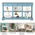 thumbnail image 4 of Ktaxon Modern Console Table with 3 Drawers and 3 Storage Shelves, 58" Sofa Table Narrow Long Entryway Table for Living Room, Hallway, Foyer, Kitchen, Office, Blue, 4 of 15