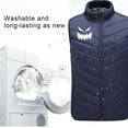 thumbnail image 5 of REORIAFEE Heat Vest Jacket Unisex with 9 Heating Zones Electric Heated Coat without Power Bank Heating Jacket Casual Waistcoat Navy XXL, 5 of 6
