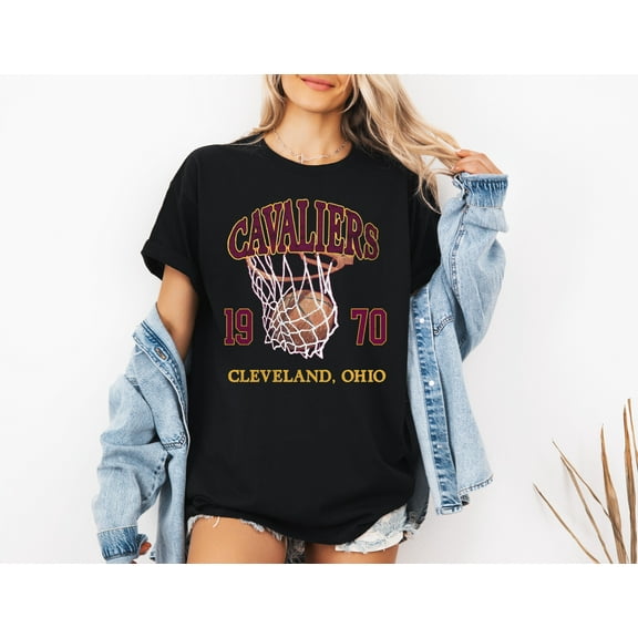Cleveland Basketball 90s Cavaliers Retro Fan T-Shirt, for men & women, up to size 5XL