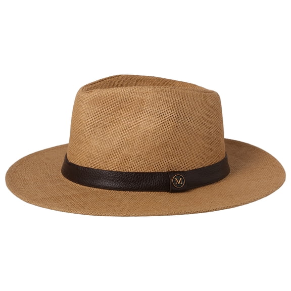 Avaner Straw Woven Fedora Hat for Men Women: Wide Brim Summer Sun Cap with Leather Buckle, Unisex