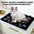 thumbnail image 7 of White floral Stove Top Cover for Home Decoration Kitchen Pad Non-Stick Washable Cooktop Covers Countertop Protector Keep Stove Clean 28"x20", 7 of 7