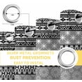 thumbnail image 6 of Grey Black Boho Blackout Curtains for Bedroom/Living Room, Thermal Insulated Kitchen Curtains, Vintage Ethnic Tribe Abstract Art Grommet Darkening Window Treatment Drapes 42"x84"x2, 6 of 8