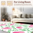 thumbnail image 2 of ODIKA 4'x6' Machine Washable Non-Slip Area Rug, Pink Mushroom Meadow Enchanting Forest High Traffic Rug, Pink, 312247, 2 of 7