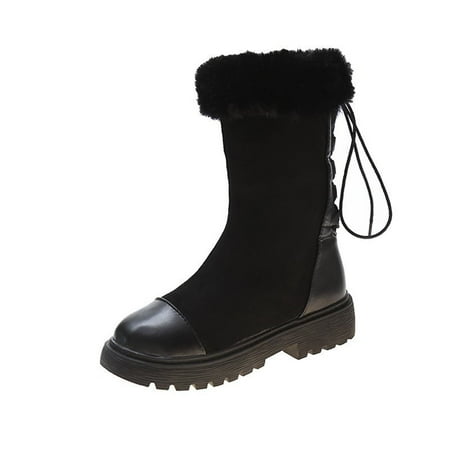 

Women Boots Autumn Winter Boots Women Ankle Boots Autumn And Winter Fashion Solid Color Simple Comfortable Round Toe