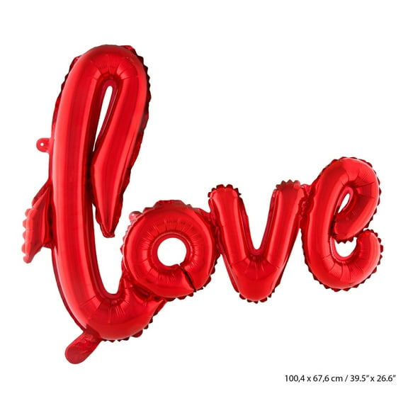 Balloon-Foil-Love-40" Red (air-filled)