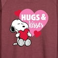 thumbnail image 3 of Peanuts - Snoopy Hugs And Kisses - Women's Lightweight French Terry Long Sleeve Shirt, 3 of 6