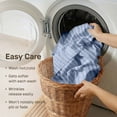 thumbnail image 7 of California Design Den King Size Fitted Sheet Only - Striped 500 Thread Count 100% Cotton, Sateen, Soft Deep Pocket Bottom Sheet, Light Blue, 7 of 7