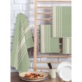 thumbnail image 2 of Sage Green Beige Striped Kitchen Dish Towels for Drying Dishes Set of 4, Modern Farmhouse Retro Lines Waffle Weave Microfiber Hand Tea Bathroom Towels Quick Dry & Absorbent Towel 15.7x23.6, 2 of 7