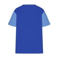 thumbnail image 3 of ylioge L-5X Plus Size T Shirts for Women Short Sleeve Button V Neck Tees Tops Womens Casual Color Block Loose Pullover Basic Active Tshirts Shirt, 3 of 4