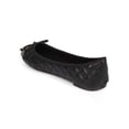 thumbnail image 3 of Women Quilted Bow Cap Toe Slip On Ballet Flat DD90, 3 of 5
