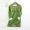 thumbnail image 4 of MHFRRA Hauts à Manches Longues pour Femmes Décontracté de Noël Col Rond avec Poche Épais Thermique TTTG, 4 of 4