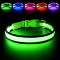 thumbnail image 1 of Collar LED para perro Flashseen, recargable por USB, color verde neón, 1 of 6