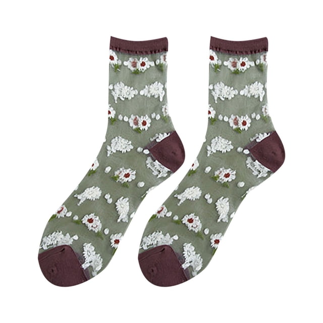 IROINID Chaussettes à la Cheville pour Femmes en Maille Respirantes Patchwork Fines