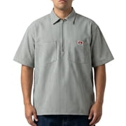 Ben Davis 11239 Mens 1/2 Zipper Short Sleeve Stripe Shirt - LG