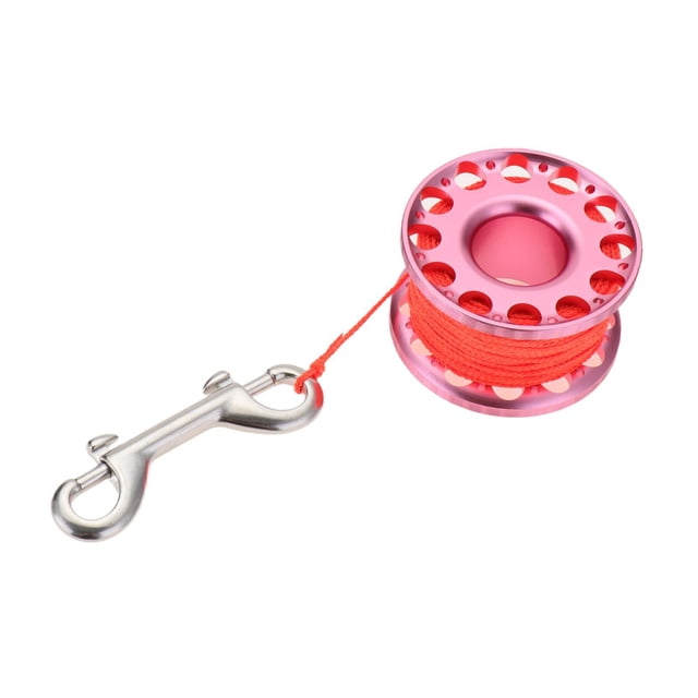 relayinert Scuba Diving Reel with Double Ended Spool Compact Reel Clip Diving Snap Pale Pinkish Gray