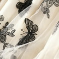 thumbnail image 4 of Lu's Chic Women's Tulle Midi Skirt Pleated Summer Floral Elastic Waist Tea-length Layered Butterfly High Waisted Floral A-line Tutu Mesh Formal Prom Party Skirts Nude X-Small-Large, 4 of 5