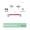 thumbnail image 2 of 10 Ganchos Para Pantalones Madera Cerezo Premium Ultra Resistentes, 2 of 5