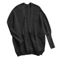 thumbnail image 4 of felwors Women's 2025 Fashion Casual Oversized Open Front Batwing Long Sleeve Knit Cardigans Sweaters Outerwear Coats Black, S, 4 of 5