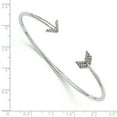 thumbnail image 2 of Beautiful Sterling Silver CZ Brilliant Embers Arrow Bangle, 2 of 2