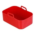 thumbnail image 2 of Injueey Freidora de aire, bandeja de silicona, cesta para el hogar, Bar, Hotel, horno, microondas, olla, revestimiento de placa, lavable, Herramientas y accesorios para hornear Rojo, 2 of 6