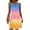 Multicolor, variant on Women's Ombre Gradient V-Neck Sleeveless Sundress Solid Color Summer Casual Dress with Ruffled Hem for City Walks,Pink 2XL