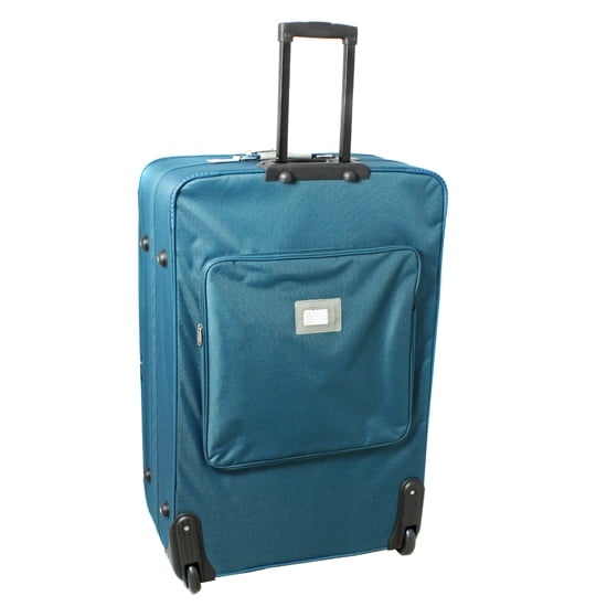 TRANSWORLD 5-Piece Expandable Wheeled Upright Luggage Set 3 Black