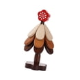 thumbnail image 4 of Salvamanteles de madera Centro de mesa Posavasos de madera con forma de árbol para platos Olla caliente Sartén flor roja, 4 of 9