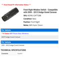 thumbnail image 2 of Front Right Window Switch - Compatible with 2009 - 2012 Dodge Grand Caravan 2010 2011, 2 of 2