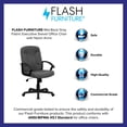 thumbnail image 3 of Pemberly Row Contemporary Mid Back Office Chair with Nylon Arms in Gray, 3 of 9