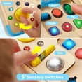 thumbnail image 4 of Juguete de aprendizaje electrónico Montessori Busy Board de más de 18 m con luces, 4 of 7