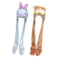 thumbnail image 1 of 2 uds 3 en 1 Animal personaje de peluche sombrero bufanda disfraces foto Props Jirafa Conejo Baoblaze Sombrero de novedad, 1 of 8