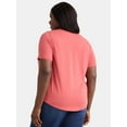 thumbnail image 3 of Terra & Sky Women’s Plus Crew Tee with Short-Sleeves, Sizes 0X-5X, 3 of 5