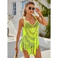 thumbnail image 4 of Oudiya Women Beach Swimsuit Cover Up Crochet Bikini Bathing Suit Coverups Summer Swimwear Tassel Dress, S-3XL, 4 of 5