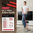 thumbnail image 3 of Tyroler Bright Tools Floor Squeegee 17.7" 100% Silicone Head, 55.1" 4-Part Anti-Rust Aluminum Handle, 3 of 5