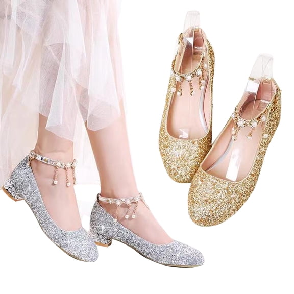 Kids Toddler Baby Girls Mary Jane Shoes Dress Shoes Princess Shoes Little Girl's Adorable Sparkle Princess Party Girls Dress Shoes