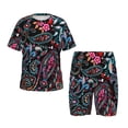thumbnail image 1 of Balery Paisley Conjunto de Pijama Infantil de Manga Corta con Estampado – Ropa de Dormir de Algodón Suave-Medium, 1 of 6
